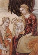 unknow artist The madonna and child with saint lucy oil on canvas